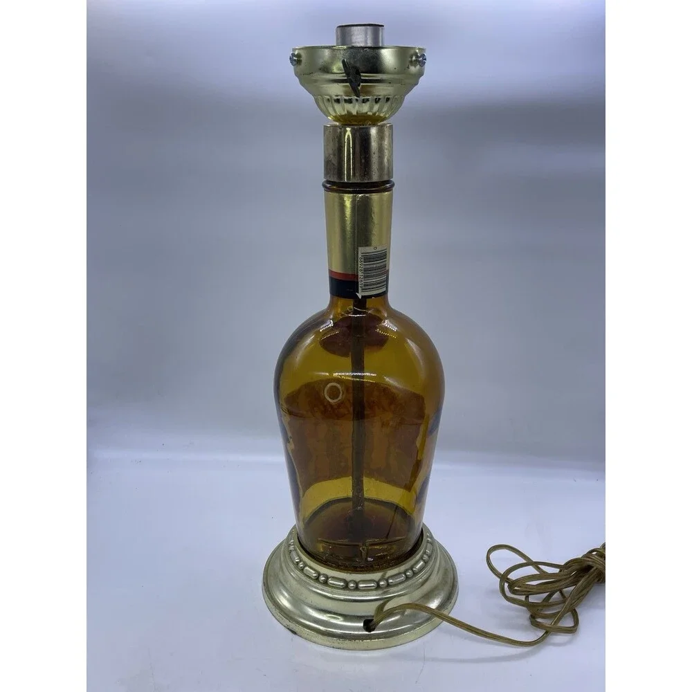 VTG 1970s Old Smuggler Scotch Whiskey 1.75 Liters Glass Bottle Table Lamp WORKS